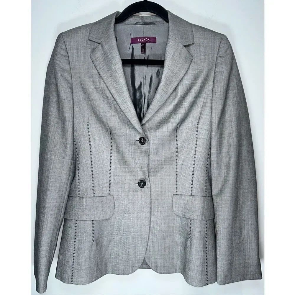 Escada gray blazer size 34